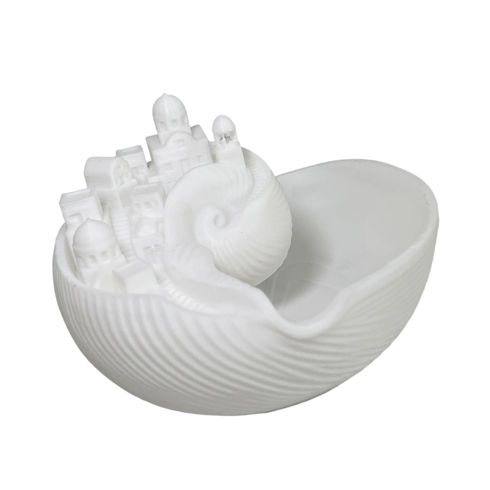 PANGBOER Decorative Shell Bowl for Organizing Trinket Cosmetics Desktop Organiser Coastal Home Accent Living Room Decoration Desktop Catchall Tray