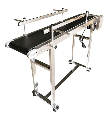 Miniatura 3 de Sistemas de cinta transportadora plana de PVC de velocidad ajustable Transportador de correa de PVC para transporte industrial con doble barandilla