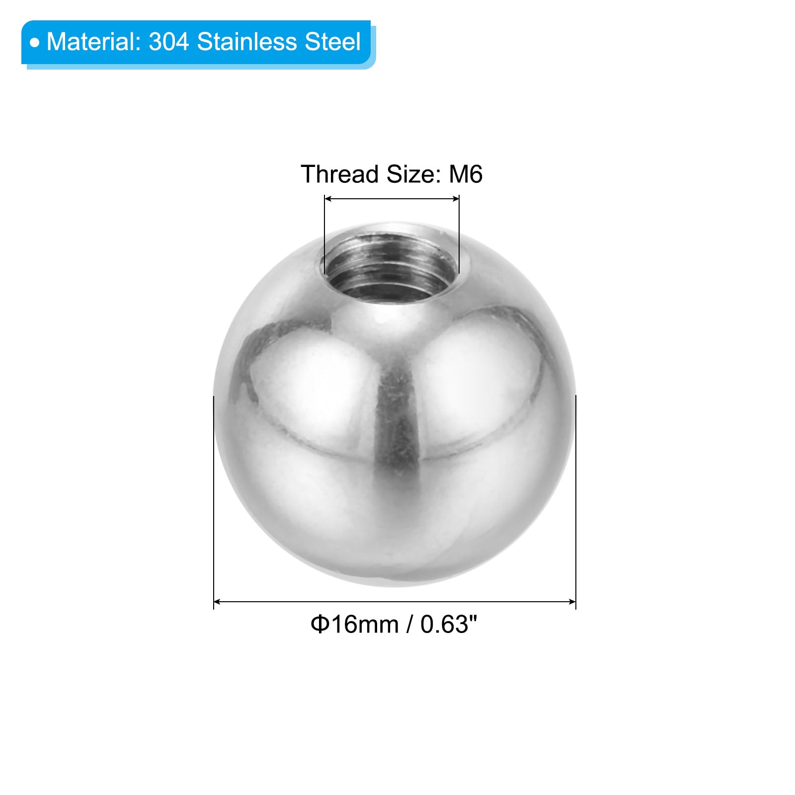 PATIKIL M6x16mm Ball Nuts Knob - Image 2