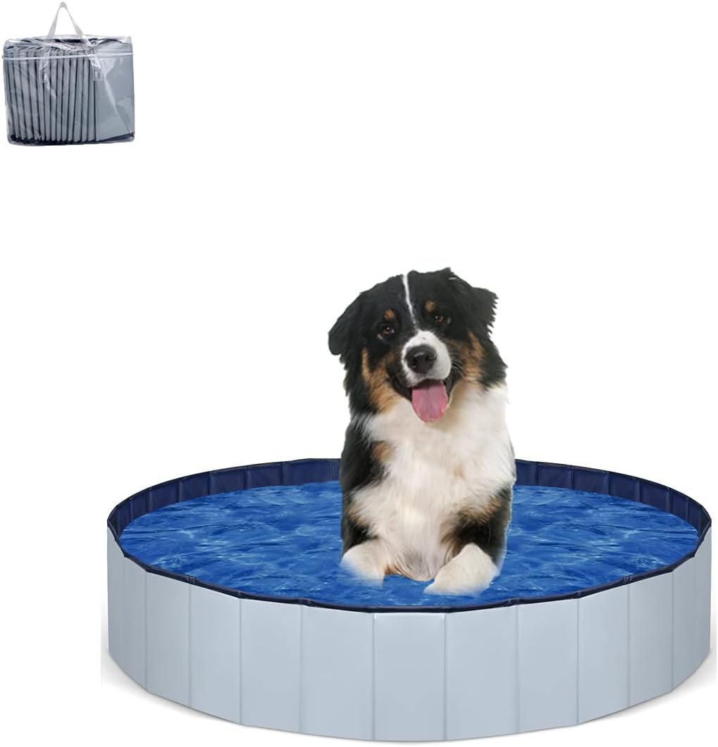 INF Kiddie Pool for Dogs,Foldable Pool,Made of Durable Hard Plastic, Equipped with a New Type of Drain Pipe, Used for Puppy Small Dogs…