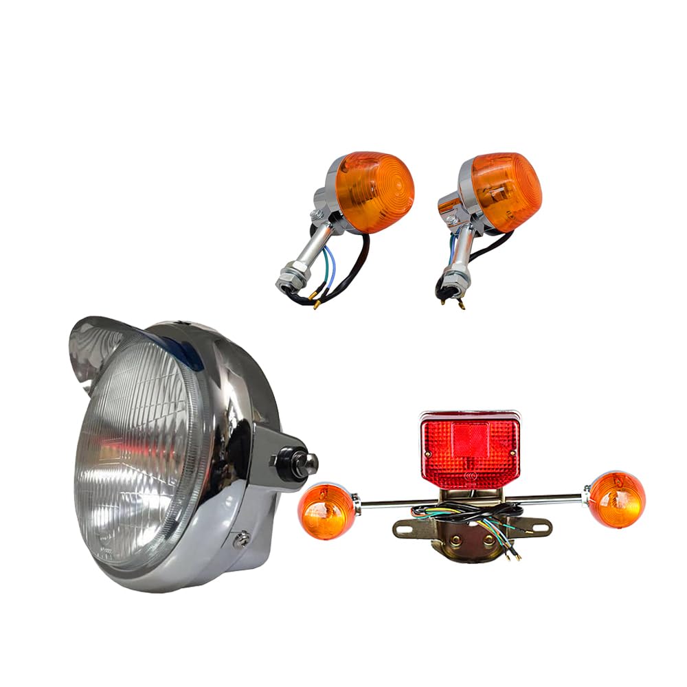 Intermitentes Moto,Intermitente Moto Homologado Lámpara Trasera de Motocicleta Uso Apto para Honda Wuyang Lifan Dayang Dayun CM125 CM250 SDH125 V-Man 125cc-600cc Luces de Freno(Kit-A)