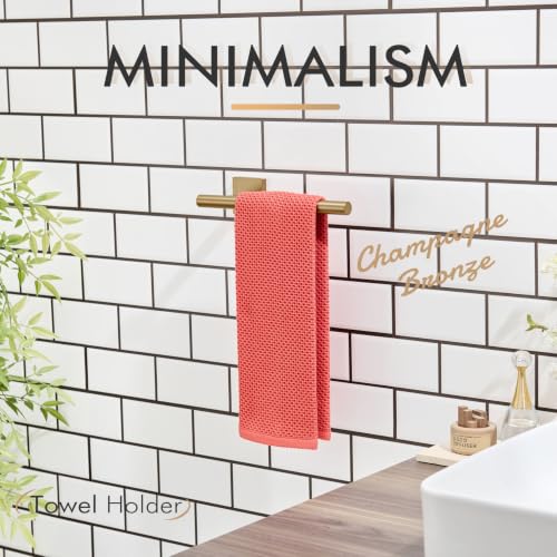 Image of KOKOSIRI Bathroom Towel Bar Hand Towel Holders Wall Mount Toilet Kitchen Cabinet Paper Holder Stainless Steel Bath Hardware Champagne Bronze, B3008CPG