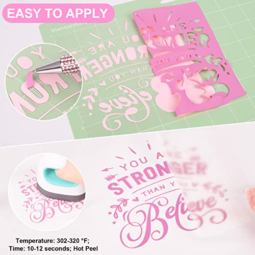 Image of VINYL FROG Premium Pink Heat Transfer Vinyl PU 10 inchx5ft for T-Shirt