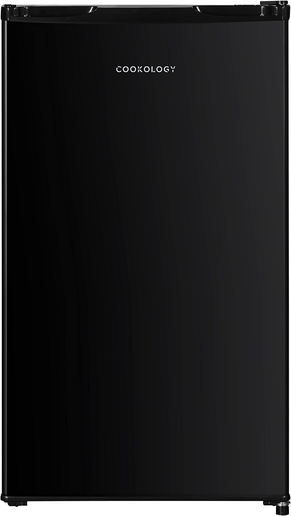 CookologyUCFR110BK Freestanding Undercounter Larder Fridge, 121 Litre with Adjustable Temperature Control and Legs, LED Light and Reversible Door - In Black