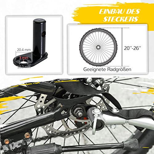 HOMCOM Kinderanhänger Radanhänger mit Fahne einklappbarer Fahrradanhänger für 2 Kinder mit Regenschutz atmungsaktiv Oxfordgewebe Rot 155 x 88 x 108 cm – Bild 8