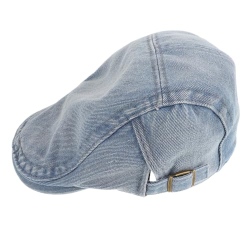 Didiseaon Beret Hat for Painter Denim Beret Vintage Outdoor Cap Breathable Denim Comfortable Cap