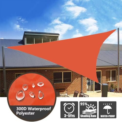 Voile d'ombrage triangulaire 6x6x6 m imperméable anti-UV extérieur - 4