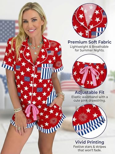 Image of KevaMolly Women Novelty Knotted Candy Cane Christmas Pajama Set