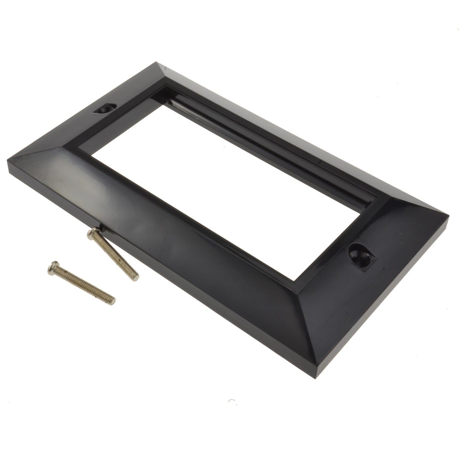 kenable Wall Mount Faceplate Bevelled Single Gang for 4 x Modules Black