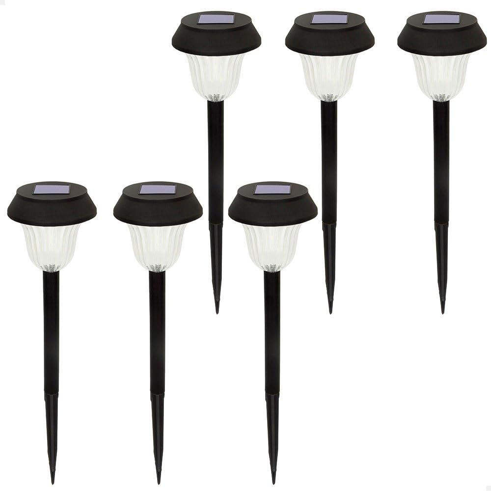 AKTIVE Pack of 6 Warm Solar LED Garden Beacons