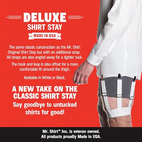 Image of Men's Shirt Stays | Premium Quality Comfortable Material Adjustable Deluxe Shirt Tucker For Men