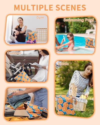 babygoal Wet Dry Bags for Baby Cloth Diapers, Washable Travel Bags, Beach, Pool, Gym Bag for Swimsuits & Wet Clothes with Two Zippered Pockets 3 Pack, 3LN22 - Image 5