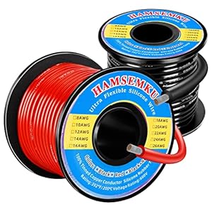 HAMSEMKU 8AWG Silicone Electrical Wire 20ft
