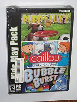 CD-ROM Kids Play Pack: Puppy Luv 2, Caillou Ready for School and Bubble Burst Book
