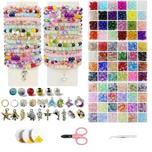  8mm Glass Beads for Jewelry Making, 1,800+pcs  - image 1