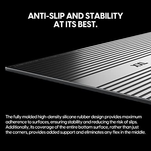 Image of Pulsar - Superglide Premium Glass Mouse Pad XXL ALUMINO-Silicate Glass Surface Anti-Slip Fully Molded high-Density Silicone Rubber 38.5in x 16.5in (XXL, White)