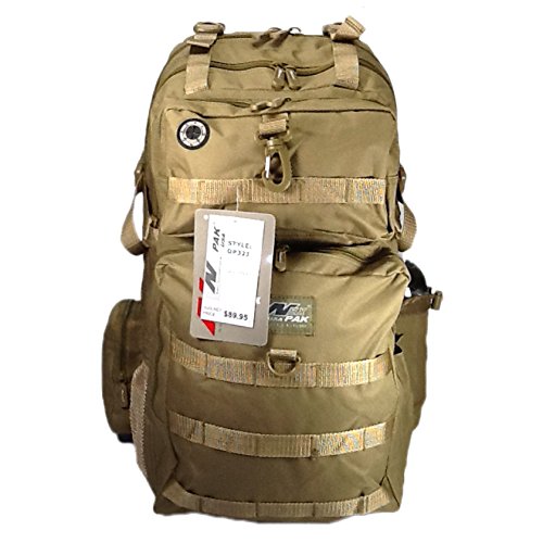 Mochila para hiking y camping 21 pulgadas 2000 cu.in TAN miniatura 1