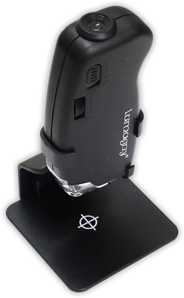 20X to 40X Pocket Microscope | LED Lights | Table Stand | Compact | Portable | High Magnification Range | Ideal for Detailed Examination | Lightweight Setup