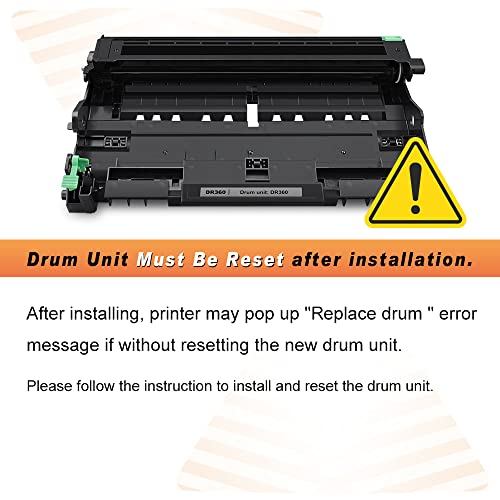 V4Ink Compatible Drum Replacement For Brother Dr360 (1-Pack) Work With Dcp7030 Dcp7040 Dcp7045 Hl2120 Hl2140 Hl2150 Hl2170 Mfc7320 Mfc7340 Mfc7345 Mfc7440 Mfc7445 Mfc7450 Mfc7840 Printer (Not Toner) (2) #TOP3