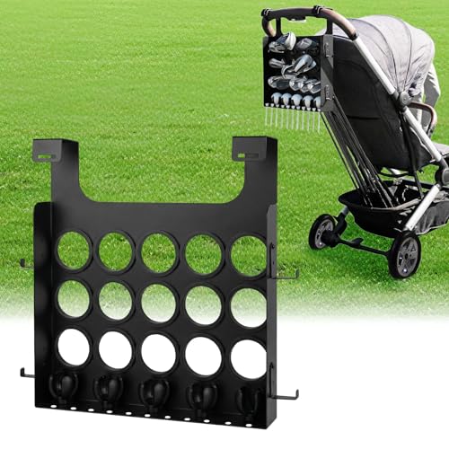 Golf Stroller Attachment - Golf Club Holder for Strollers Universal Fit Encourages Early Golf Skills for Parents