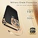 COOLQO for iPhone 15 Pro Max Case 6.7'' Upgraded 360° Spin Magnetic Stand [Compatible with Magsafe][Military Protection] Shockproof Protective Phone Holder Cover for iPhone 15 Pro Max, Black Gold