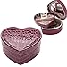 Zhaolan-Home Decoration Heimtextilien Zweischichtige Herzform Minuscule Schmuckschatulle Kunstleder Ringe und Ohrringe gespiegelt Reisekoffer Wohnaccessoires (Farbe : Violett)