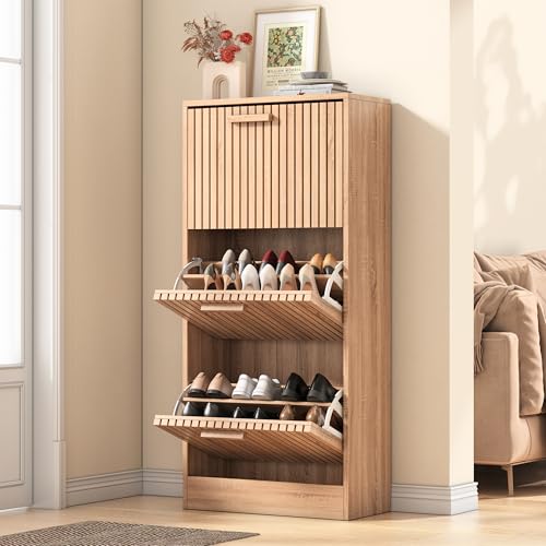 BRILVERDE Schuhschrank, Moderner Schuhregal, Hochschrank,...