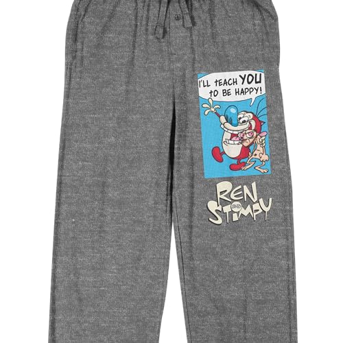 Bioworld Ren & Stimpy Men's Heather Gray Sleep Pants2