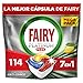 Fairy Platinum Plus Limón Cápsulas De Lavavajillas Todo En Uno, 114 Cápsulas, Nuestra Mejor Limpieza Que Deja Los Platos Como Nuevos, Elimina La Falta De Brillo Y Evita La Cal,El embalaje puede variar