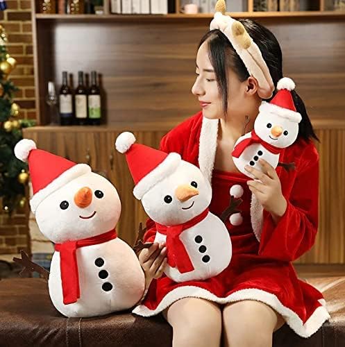 Image of Snowman Plush Toy Stuffed Snowman Animal Christmas Holiday Pillow Soft Toys for Christmas Decorations 35cm (35 Cm, Snowman)