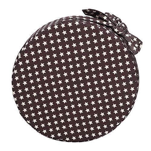 Cojín de Silla Fdit Cojín de Silla Cojín de Silla Redondo de 12 "de Calor Cojines de Silla de Espesor Suave con Lazos Silla de Comedor para el hogar Asiento Decorativo Antideslizante Pa(1 #) Cover