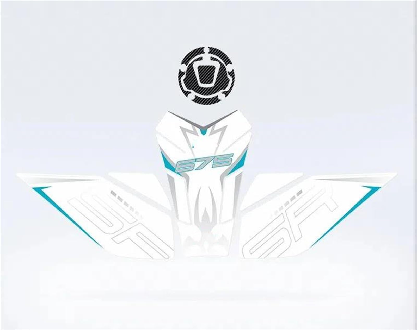 for CFMOTO 675SR-R 2024 Motorcycle Fuel Tank Kit Sticker Protector Traction Pad Decals Frosted Helmet Protector
