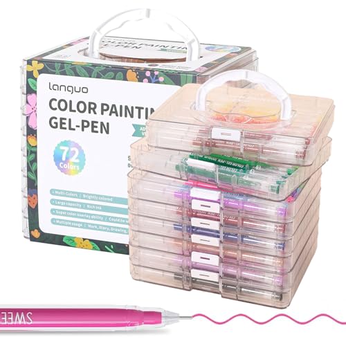 KsopiaVobs 0.6mm Needle Tip Gel Pens with storage...