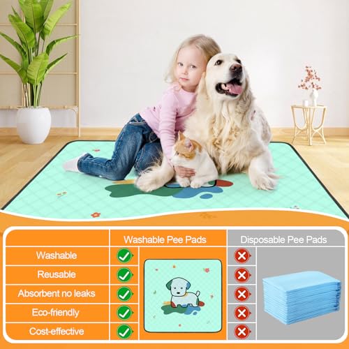Washable-Pee-Pads-for-Dogs-Dog-Potty-Training-Pads-Reusable-Puppy-PadsAbsorbent-Leak-Proof-Non-Slip-Training-Mats-for-Puppy-PottyRabbit-Pen-Guinea-Pig-Enclosure-3-Pack Washable Pee Pads for Dogs Dog Potty Training Pads Reusable Puppy PadsAbsorbent Leak Proof Non Slip Training Mats for Puppy PottyRabbit Pen Guinea Pig Enclosure 3 Pack
