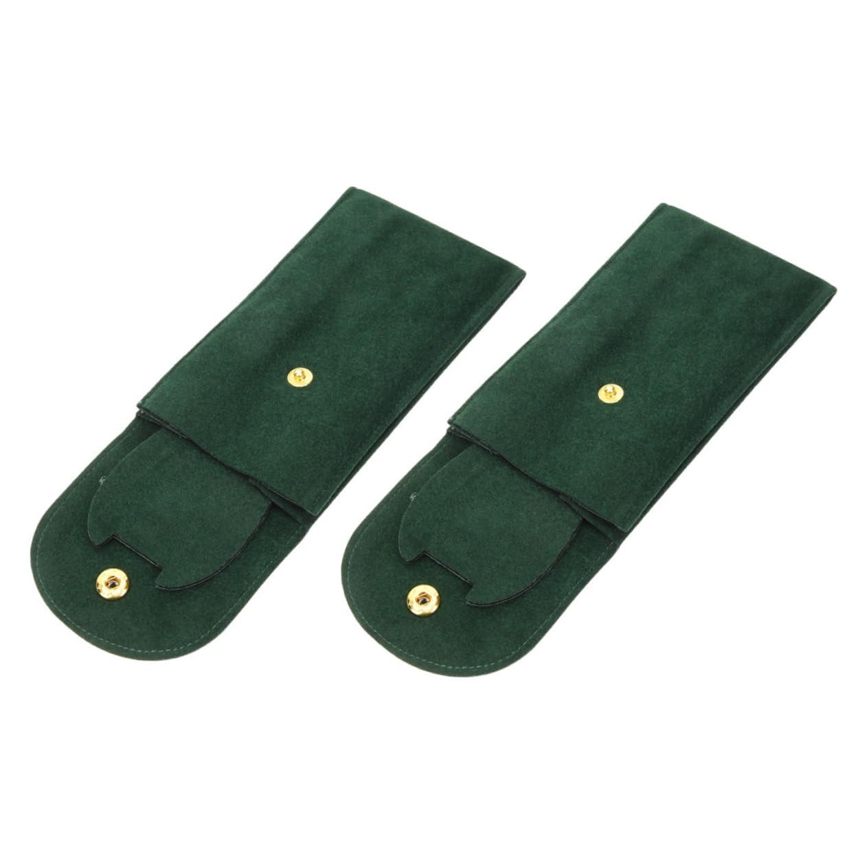 SOLUSTRE 5 Sätze Aufbewahrungstasche Ansehen Wasserdicht Sprechen Tragen Beutel Betrachten Schutz Uhrentasche Für Uhr Ärmel Reisen Juwelierorganisator Green Flanell 2 Stück * 5