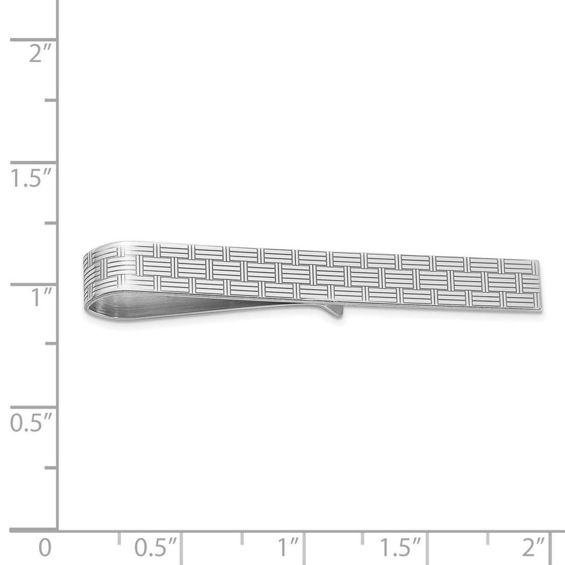 Krawattennadel aus 925er Sterlingsilber, massiv, strukturiert, nicht gravierbar, Maße: 50 x 7 mm breit, Schmuck für Herren, One Size, Metall Silberfarben Aus Sterlingsilber, Kein Edelstein