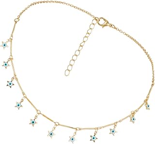 Colar De Olho Do Diabo Joias Femininas Joias Gregas Joias Para Meninas Bonitos Colar De Olhos Malignos Presentes Femininos Encantos De Estrela De Metal Olho Maligno Clavícula
