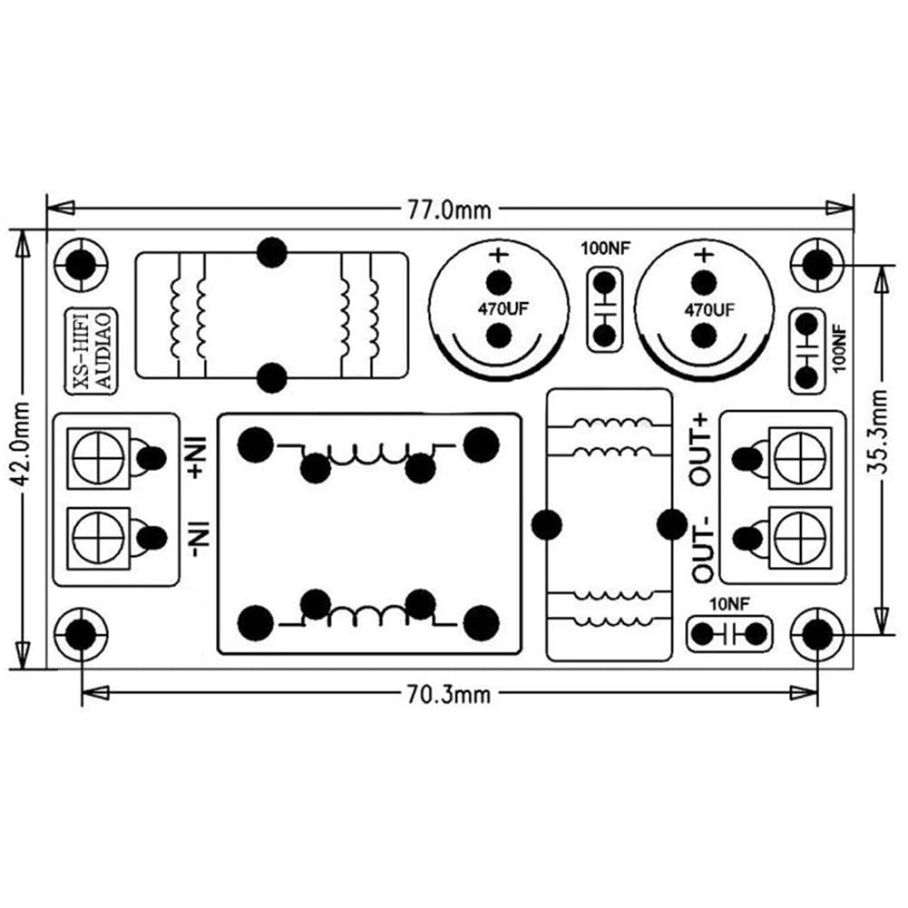 Filtre d'interférence électromagnétique 20 A DC LC Filtre à haute fréquence pour voiture 12 V 24 V 48 V