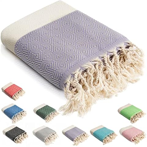 HolyDays® Strandtuch XXL 100x180cm aus 100% Baumwolle Oeko-TEX® | Hamamtuch | Badetuch | Saunatuch Cover