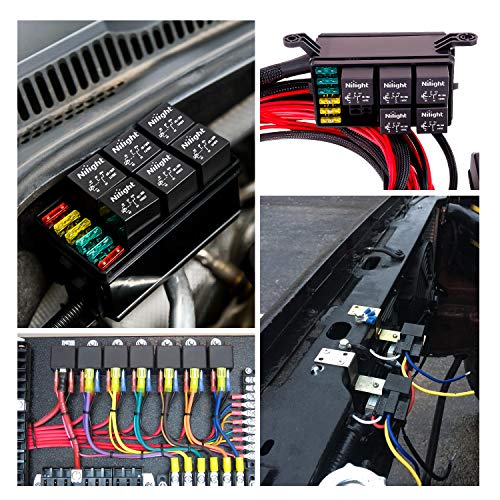 image for Nilight 10 Pack SPDT Bosch Style Electrical Relays 12V 30/40 Amp 5-Pin