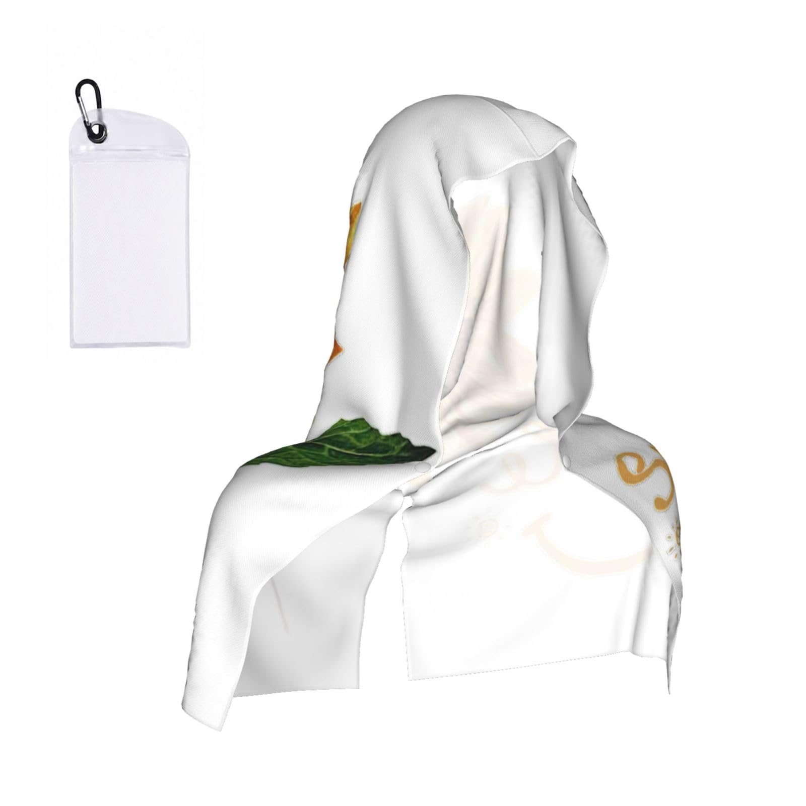 Smile Face Sunflower Print Cooling Hooded Sports Towel, 30×60cm Quick Drying Summer Cool Head Wrap For Neck And Face