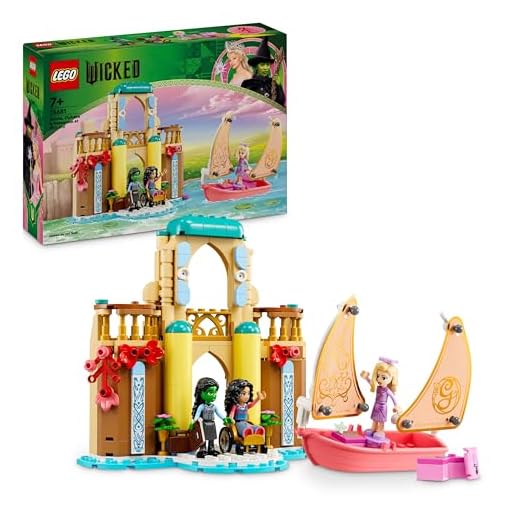 LEGO Wicked Glinda, Elphaba & Nessarose at Shiz University - Building Toy with a Boat, 3 Mini doll Figures and Fun Accessories - Gift for 7+ Year Old Girls & Movie Fans - 75681