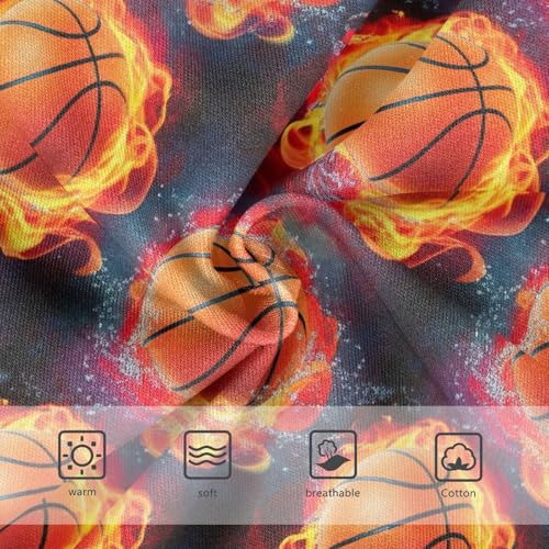 Joisal Toddler Girls Underwear 2t Cotton Cute Panties Girl Colorful Briefs Kids Undies Basketballs Fire Black3