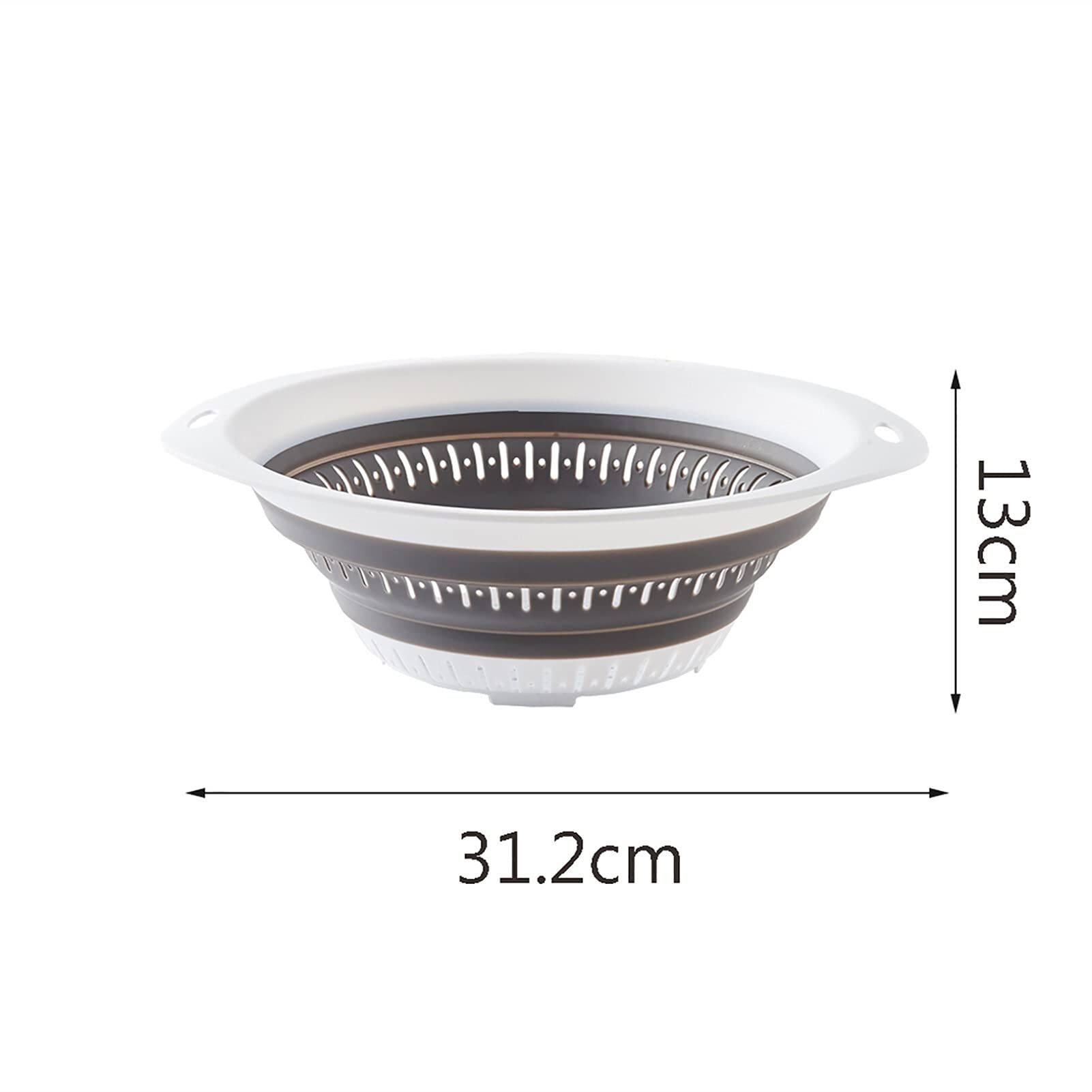 Scolapasta Cestino di Scarico Cestino Vegatable Cesto Collapasta Collapasta con Manici in plastica Pieghevole cestello per stoccaggio Gadget da Cucina (Color : Green, Size : L)