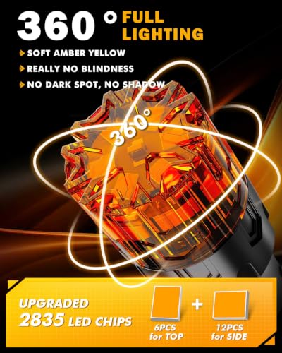 Image of Auxbeam 2026 B2 Series BAU15S LED Bulbs Amber Turn Signal Blinker Light