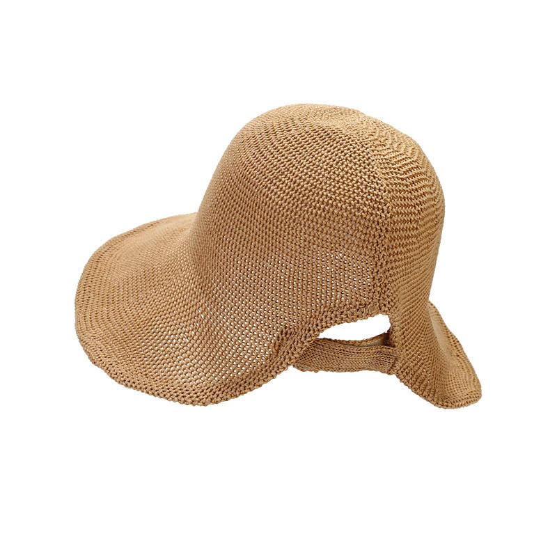 Sombrero de playa de mujer de ganchillo francés miniatura 3