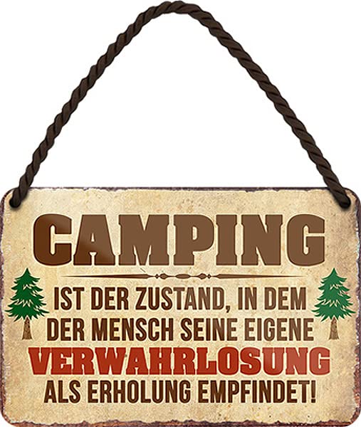 camper spruch lustig WOGEKA ART Blechschild - CAMPING ist, VERWAHRLOSUNG als ERHOLUNG zu empfinden Lens Color:Polarized Sunblast Rostock Ritz Campsite - durable kids swim mask