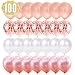 Party Balloons Rose Gold Confetti Champagne White Pearl 100 Pack, ANYFEEL 10 Inch Helium Premium Latex Balloons for Baby & Bridal Shower Birthday Wedding Engagement Graduation Proposal, Bachelorette Party Supplies, Glitter Balloons Arch & Garland Decorations