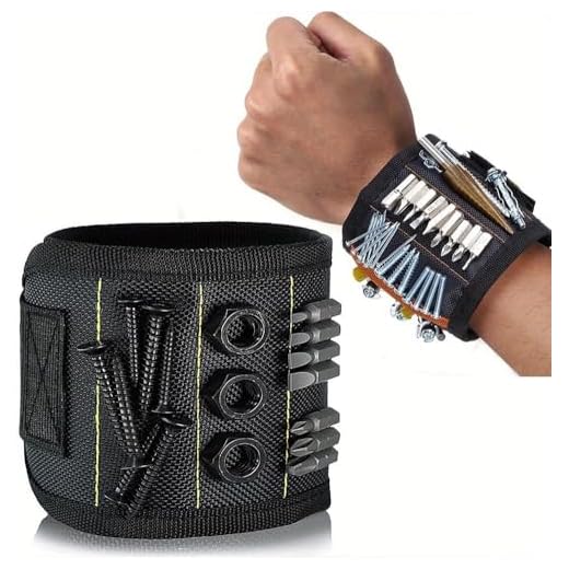 Strong Magnetic Tool Holder Belt, Magnetic Wristband, No Assembly Required - Ideal for DIY-Red