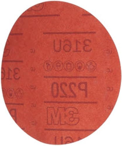 Miniatura 10 de 3M Hookit - P80D, disco de arena abrasiva, rojo, 6 pulgadas., Grado P220, Rojo